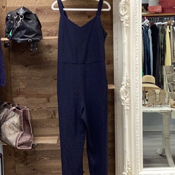 EVERLANE The Japanese GoWeave V-Neck Jumpsuit – Size 10 – Navy Blue - Picture 4 of 14